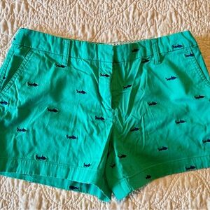 Cambridge Dry Goods Green Bermudas with Nautical Print